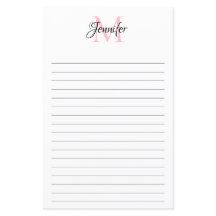 Papelería personalizada con monograma de líneas mi