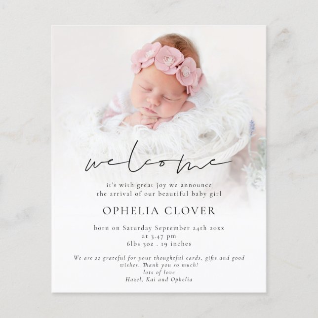 Flyer PAPER 2 Fotos Sobreponer Guión Negro Nacimiento de (Frente)