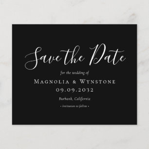 Flyer PAPER Black Wedding Save The Date