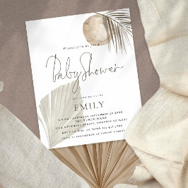 Flyer PAPER Boho Pampas Chica de Grass o Boy Baby Shower