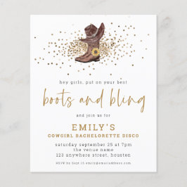 Flyer PAPER | Boots Bling Cowgirl Bachelorette Disco