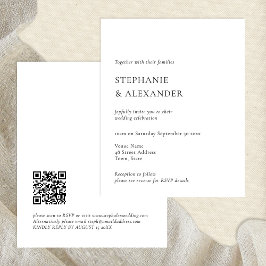 Flyer PAPER Código QR moderno Invitación a matrimonio de