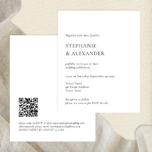 Flyer PAPER Código QR moderno Invitación a matrimonio de