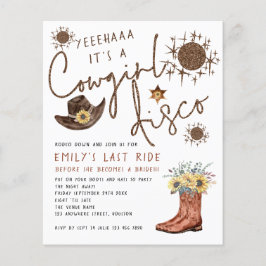 Flyer PAPER | Cowgirl Disco Bachelorette Invitation