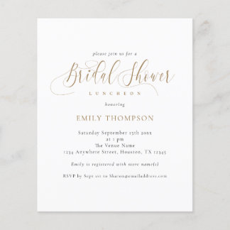 Flyer PAPER Elegant Calligraphy Shower Invite