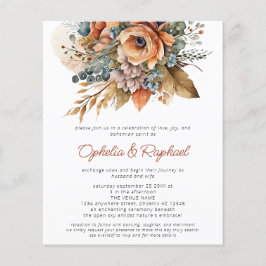 Flyer PAPER Fall Florals Terracotta Boho Boda