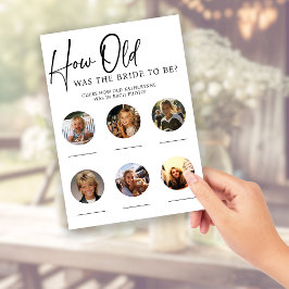 Flyer PAPER Fiesta de ducha de novia Juego de la edad de