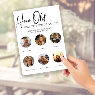 Flyer PAPER Fiesta de ducha de novia Juego de la edad de