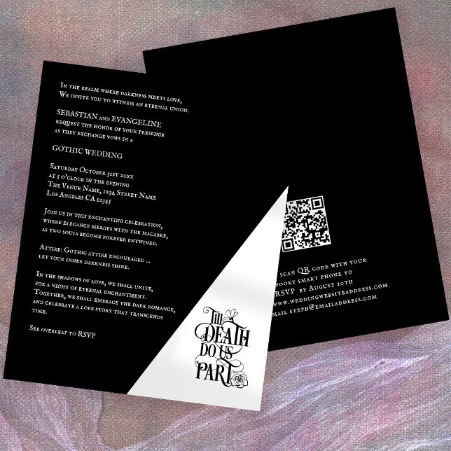 Flyer PAPER Gótico Hasta La Muerte Nos Hace Parte Boda Q (Front and back view)