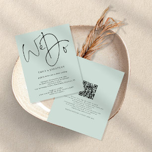 Flyer PAPER Hacemos Invitación a la boda de código QR de