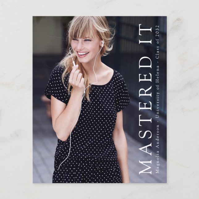 Flyer PAPER Invitación de graduados de TI con máster Min (Frente)