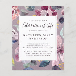 Flyer PAPER Lilac Celebración Floral de la Invitación a 