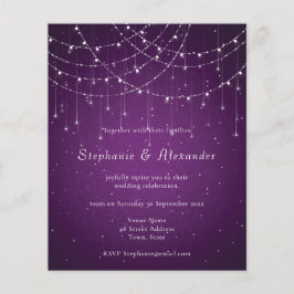 Flyer PAPER Royal Purple & String Lights Invite a la bod