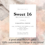 Flyer PAPER Simple Cualquier color Dulce 16 Invitación d<br><div class="desc">PAPER Texto simple Cualquier color Dulce 16 Invitación de cumpleaños. Un PAPER totalmente personalizable,  de buena relación calidad-precio,  no tarjeta,  alternativa más pequeña de 4, 5 x 5, 6 pulgadas suministrada SIN sobres (A6 es el tamaño más cercano a ajustar).</div>