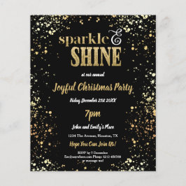 Flyer PAPER Sparkle Shine Gold Navidades negros Fiesta