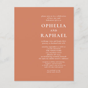 Flyer PAPER Terracotta QR Código Invitación bohemia