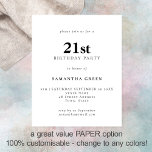 Flyer PAPER Texto simple Cualquier color Invitación a cu<br><div class="desc">PAPER Texto simple Cualquier color Invitación a cumpleaños 21. Un PAPER totalmente personalizable,  de buena relación calidad-precio,  no tarjeta,  alternativa más pequeña de 4, 5 x 5, 6 pulgadas suministrada SIN sobres (A6 es el tamaño más cercano a ajustar).</div>