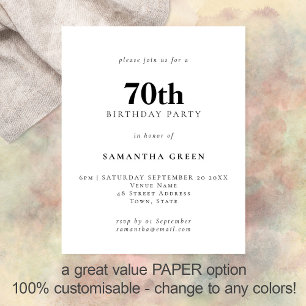 Flyer PAPER Texto simple Cualquier color Invitación de c