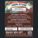 Flyer Paquete de punto, Tienda de punto, Tienda Yarn<br><div class="desc">Paquete de punto,  Tienda de punto,  Volante publicitario de tienda de venta al aire libre por la Tienda de tarjetas de visita.</div>