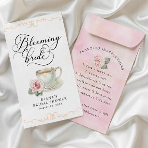 Flyer Paquete de Semillas para Favor de Fiesta de Té de 