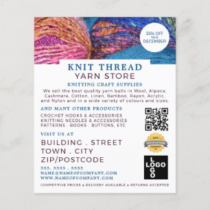 Flyer Paquetes, Tienda de punto, Tienda Yarn