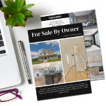 Flyer Para la venta por el propietario de la lista de in<br><div class="desc">Muestra tu hogar en esta moda, un volante de dos lados de la propiedad inmobiliaria con un acento negro. Comercialice su casa como un profesional con estos folletos modernos para la venta por propietarios que incluyen todos los detalles de su anuncio y fotografías en la parte delantera y trasera. Gran...</div>
