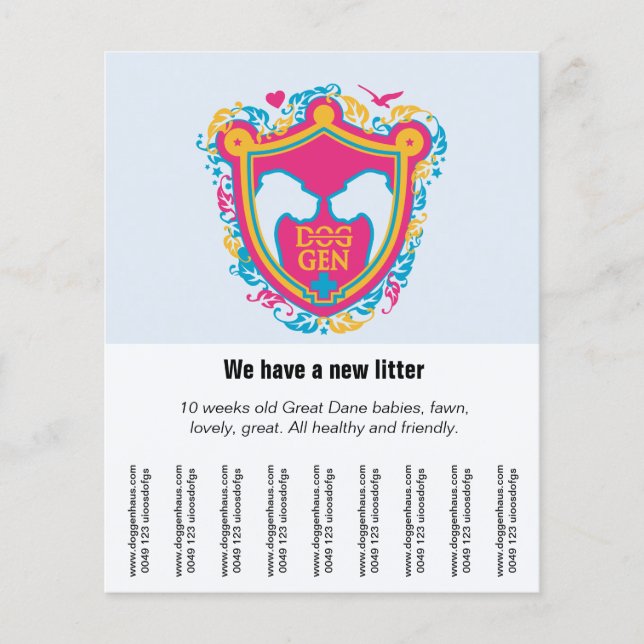 Flyer Para vender grandes daneses (Frente)