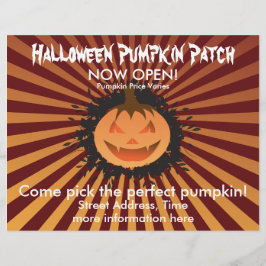 Flyer Parche de calabaza de Halloween