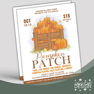 Flyer Parche de calabaza Parche de calabazas de agua Caí