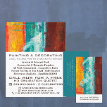 Flyer Pared pintada abstracta, pintador y decorador<br><div class="desc">Resumen de paredes pintadas,  pintador y volante publicitario de decorador por la tienda de tarjetas de visita.</div>