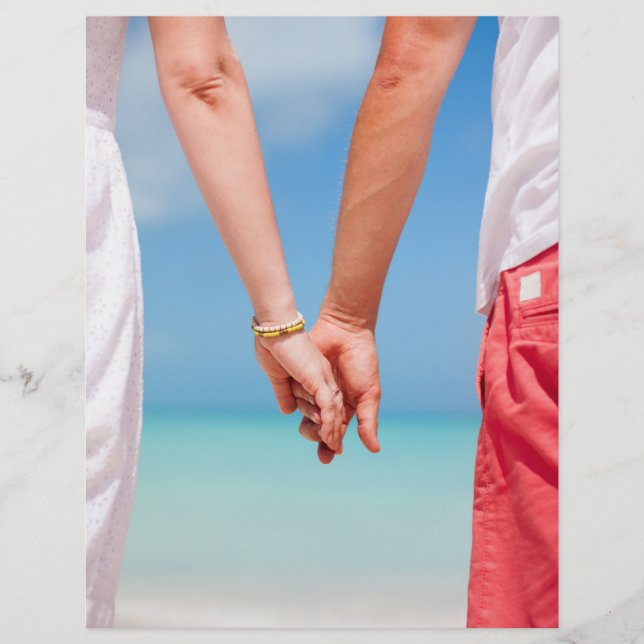 Flyer Pareja joven de la mano (Frente)