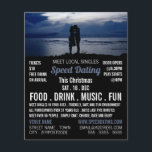 Flyer Pareja romántica, anuncio de evento de citas rápid<br><div class="desc">Pareja romántica,  evento de citas rápidas,  volante publicitario por la tienda de tarjetas de visita.</div>