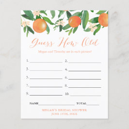 Flyer Parejas Bodas Ducha Adivinan Cómo Viejo Juego