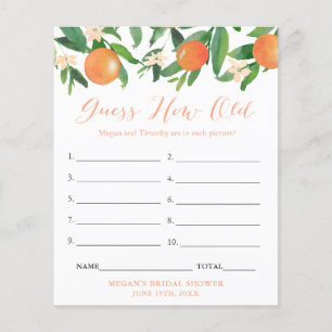 Flyer Parejas Bodas Ducha Adivinan Cómo Viejo Juego