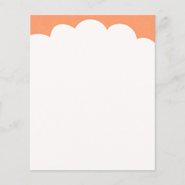 Flyer Partes Superiores de Nubes - Melocotón (Frente)