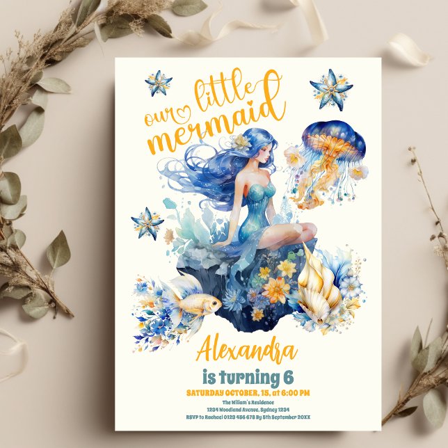 Flyer Partido de Cumpleaños de la Sirena Mágica Presupue (Subido por el creador)