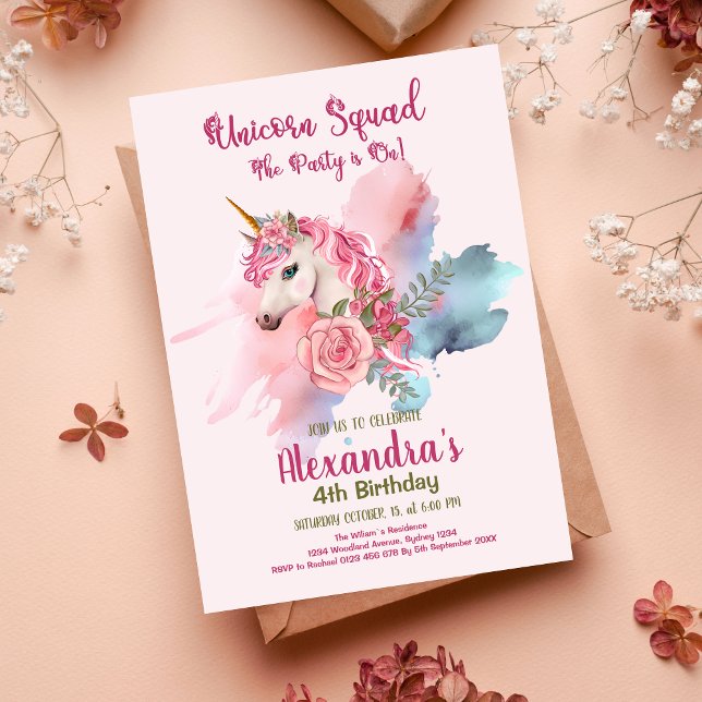 Flyer Partido de Cumpleaños del Arcoiris de Unicornio (Subido por el creador)