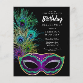 Flyer Partido de Cumpleaños del Mardi Gras de Nueva Orle