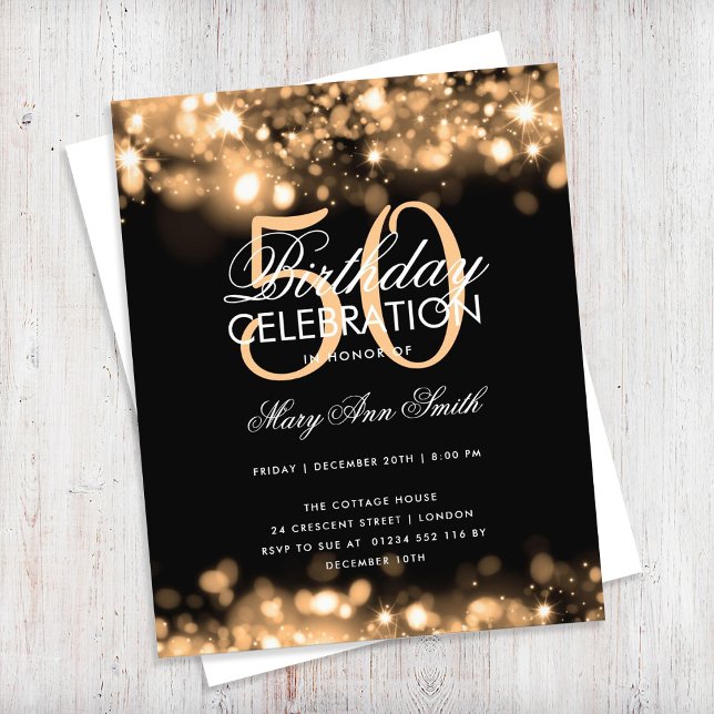 Flyer Partido de Cumpleaños del Presupuesto Luces Elegan (Subido por el creador)