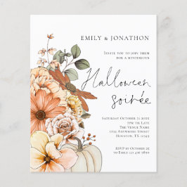 Flyer Partido Halloween de Halloween con guión de calaba