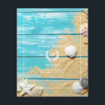 Flyer Partido Rústico Turquesa de Graduación en Playa<br><div class="desc">Personalizable de invitación a fiestas de graduación de playa a sus detalles. Los sobres no están incluidos. Para obtener invitaciones más gruesas con sobres incluidos y productos coincidentes sobre el mismo tema,  consulte la colección que aparece a continuación.</div>