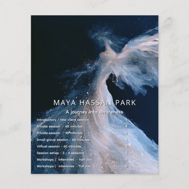 Flyer Pasaje Celestial | Ángel Alado (Frente)