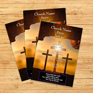 Flyer Pascua de Calvario Cruzada, Únete a los Servicios 