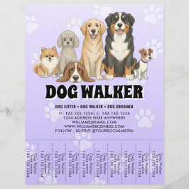 Flyer Paseador de Perros de Niños Sentados Promocional P