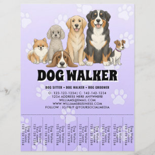 Flyer Paseador de Perros de Niños Sentados Promocional P