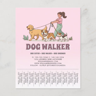 Flyer Paseador de Perros Promocional Personalizado de Cu