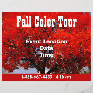 Flyer Paseo de Colores de Otoño Evento de Halloween Foll