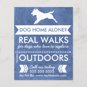 Flyer Paseo de Perro Azul Trendy