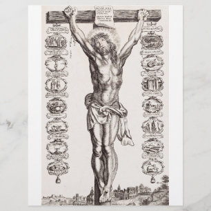 Flyer Pasión de Jesucristo crucifixión de Cristo