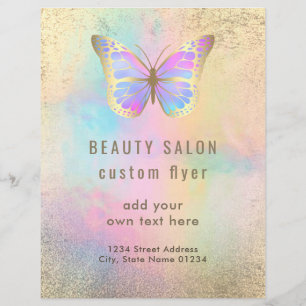 Flyer pastel butterfly logo design